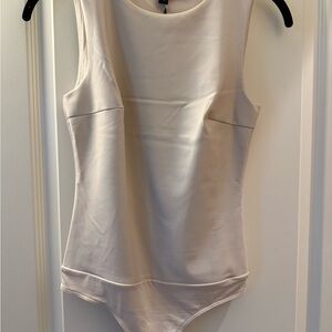 Express Cream Sleeveless Bodysuit